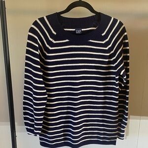 GAP Dark Blue and White Striped Pullover
